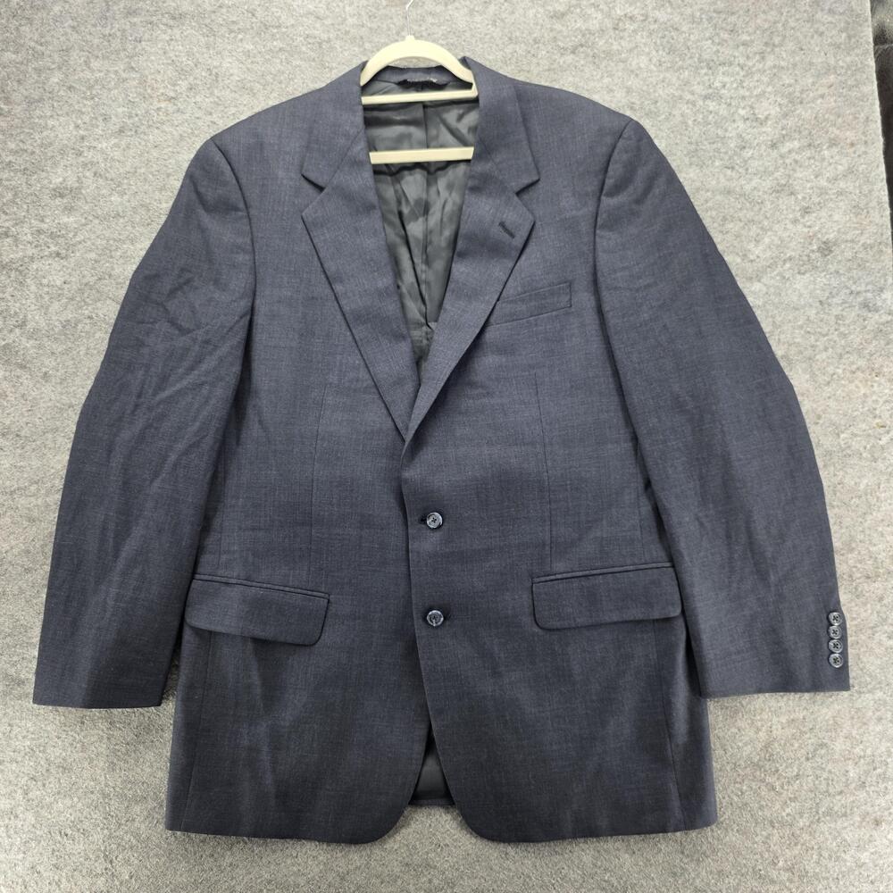 Vintage Burberrys Blazer Mens Gray 100% Wool Sport Coat 2 Button Notch Lapel 90s